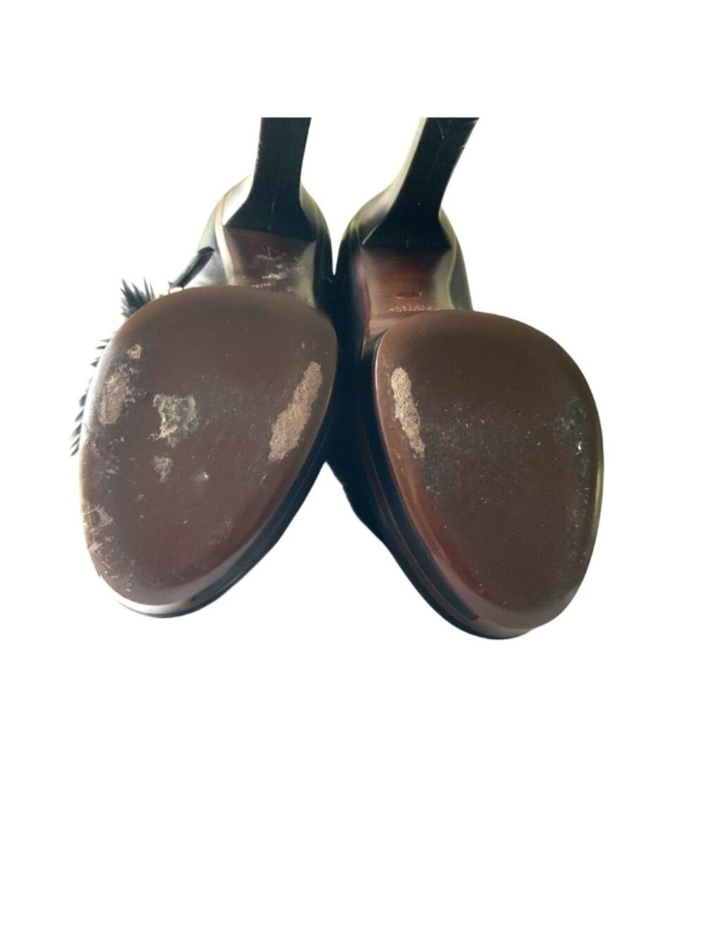 Gucci Womens Black Leather & Alpaca Fur Platform Ankle Boots Size 36 With Box - Picture 11 of 14